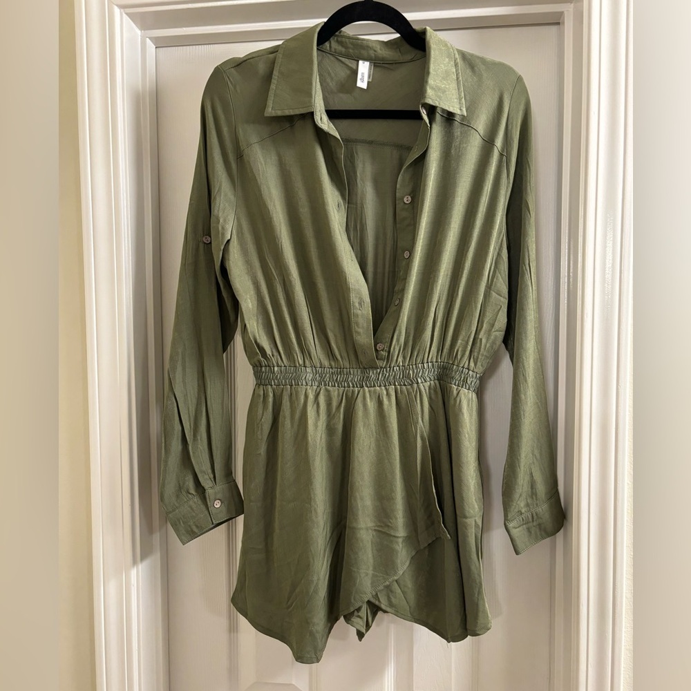 Olive green romper